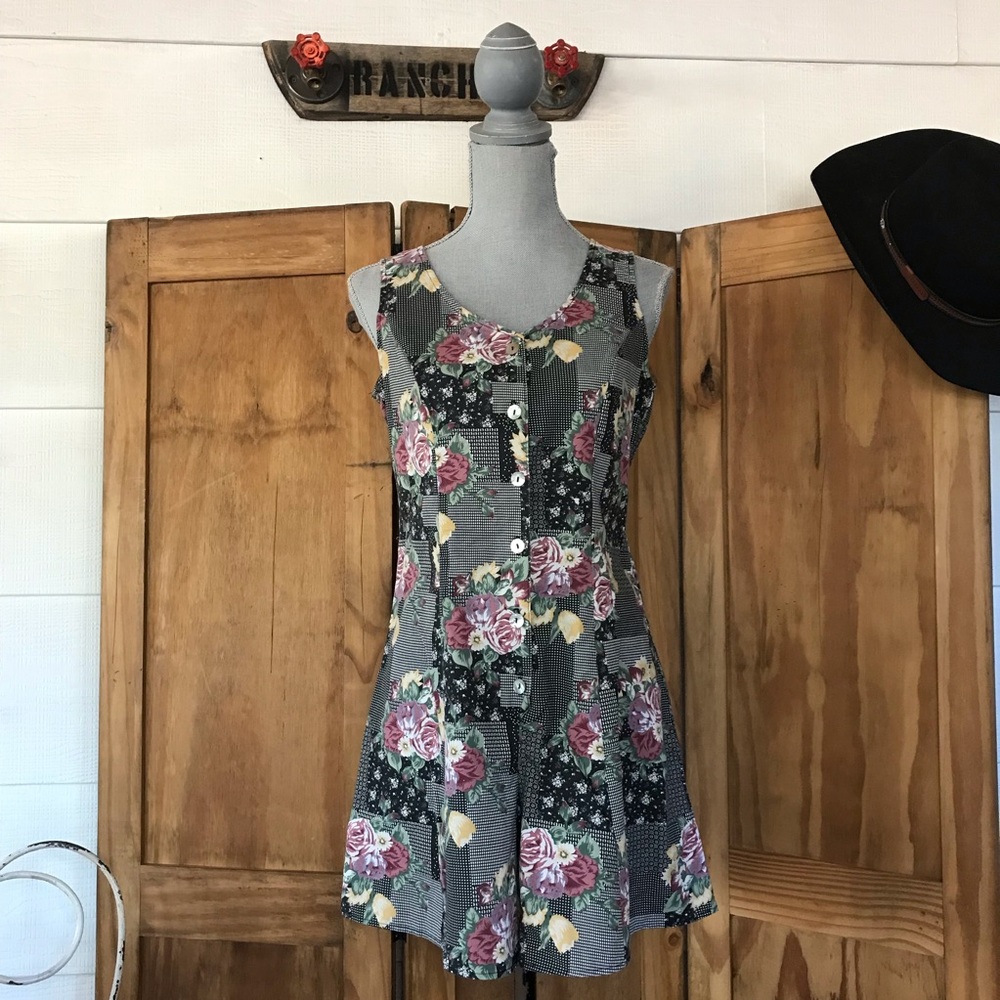 Floral Vintage 1980s Romper